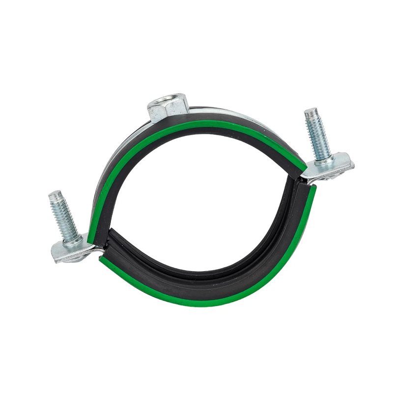 Хомут для труб 2" (60-65 мм) с уплотнителем и гайкой М8/1,2х20 мм