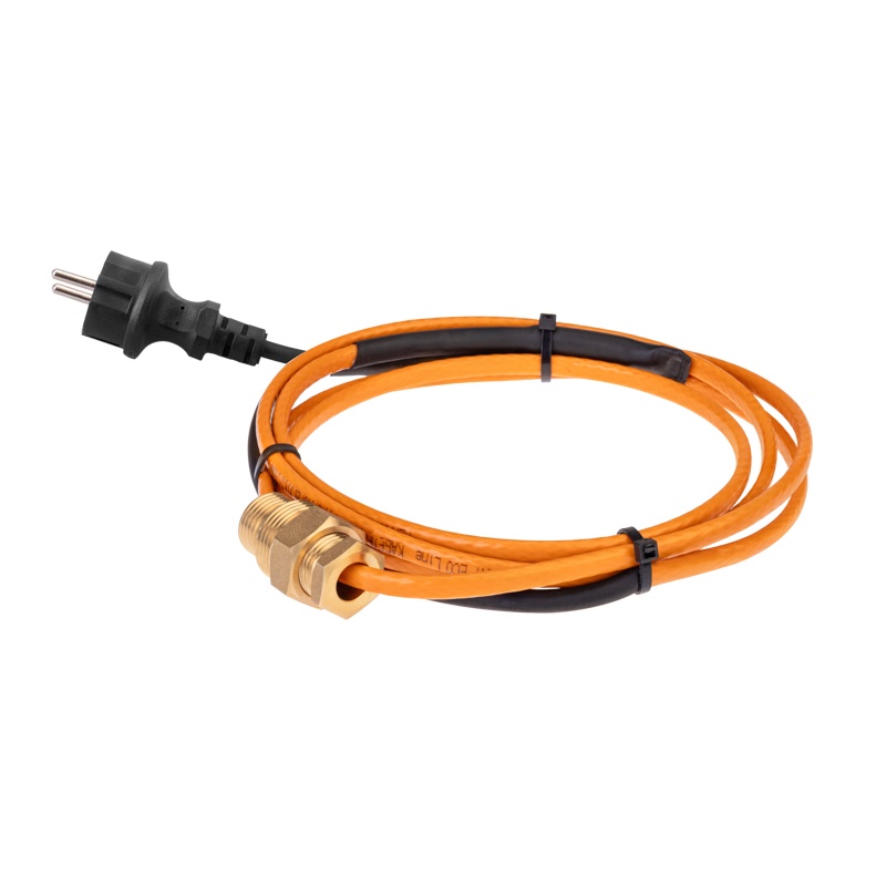 Кабель греющий саморегулирующийся Rexant SRP 10HTM2-CT, для установки в трубу, 10 Вт/м (2 м)