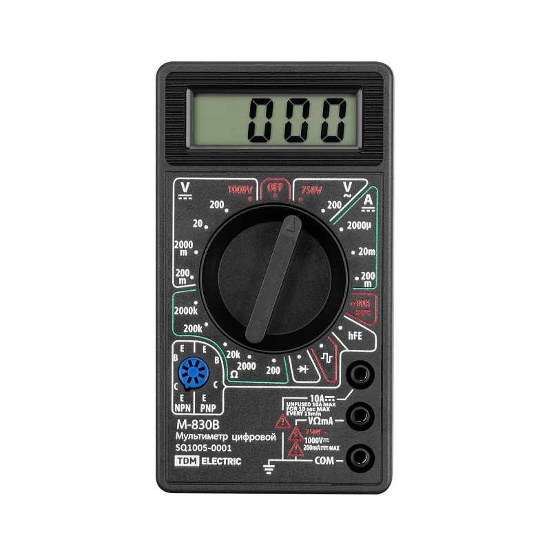 Мультиметр цифровой М-830В 10А, 1кВ|2МОм