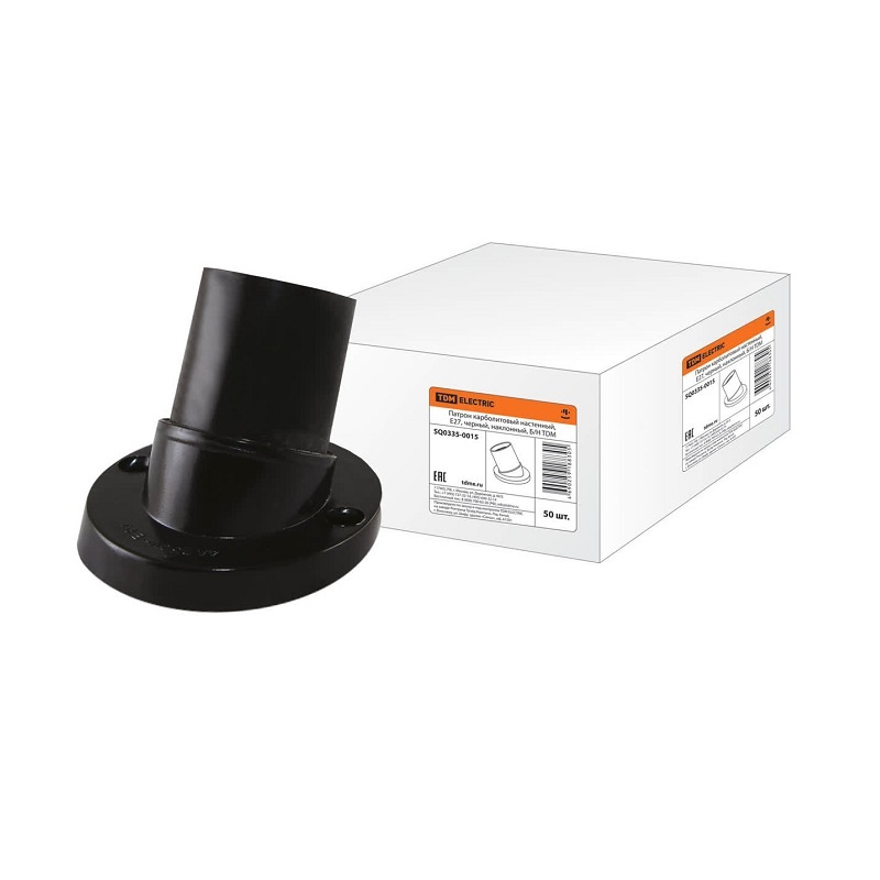 Патрон E27 карболитовый настенный наклонный 4А, 230В