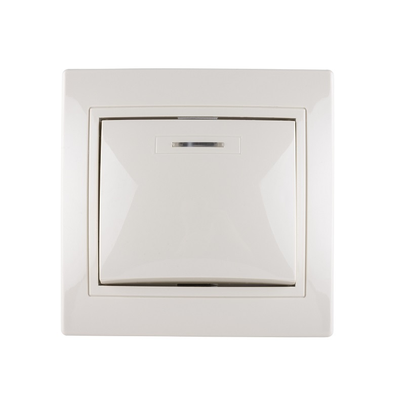 Выключатель с/у Таймыр SQ1814-0104, 1 клавиша, с/инд, слоновая кость