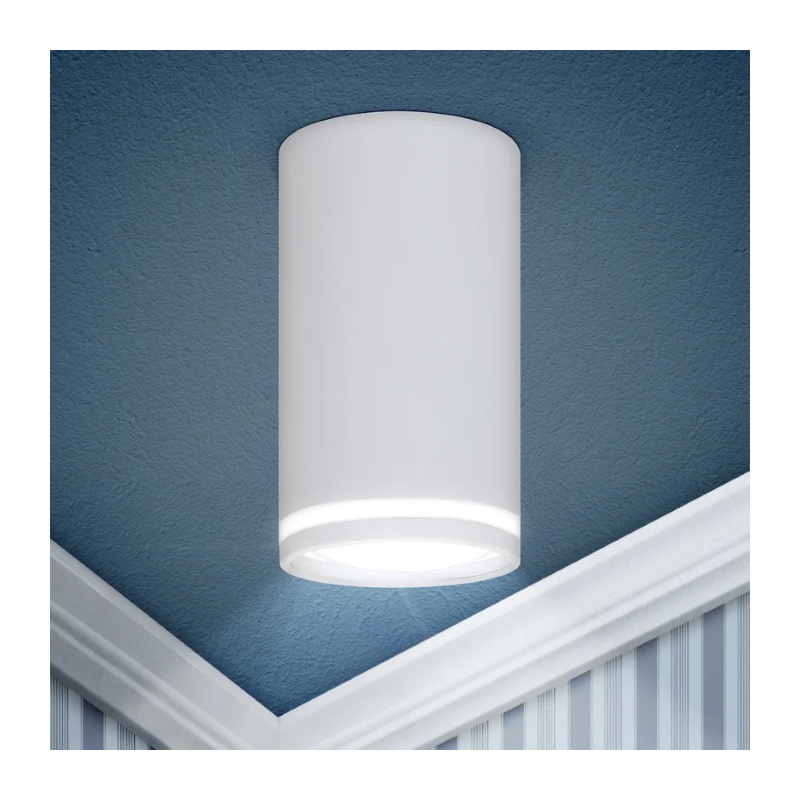 Светильник накладной под GU10, 50Вт, 230В, IP20, белый