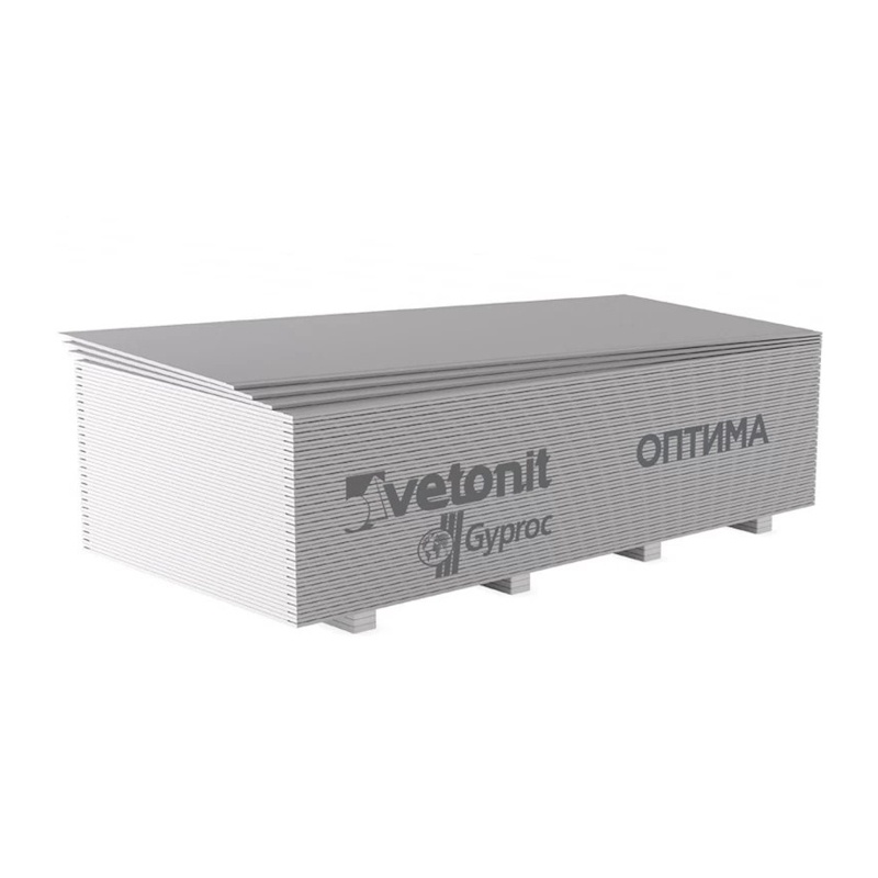 Гипсокартон Gyproc Оптима, 2500х1200х12,5 мм