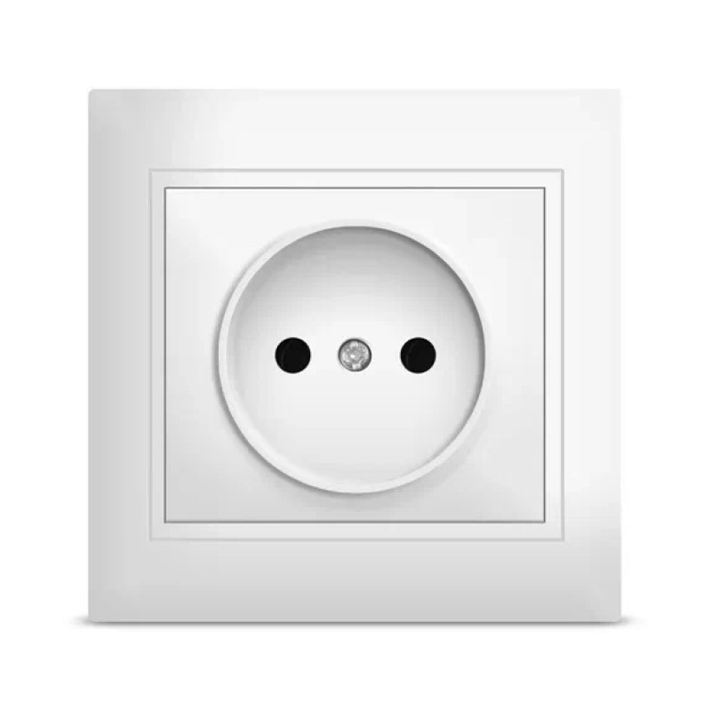 СЕВИЛЬ Розетка в сборе с/у, 1 гнездо, б/з, 16А, 230В, IP20, белая. С0022