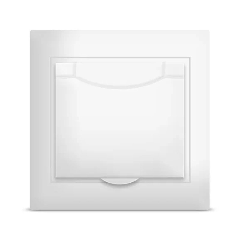 СЕВИЛЬ Розетка в сборе с/у, 1 гнездо, с/з и крышкой, 16А, белая. С0029