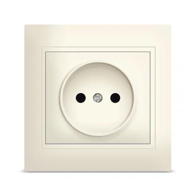 СЕВИЛЬ Розетка в сборе с/у, 1 гнездо, б/з, 16А, 230В, IP20, сл.кость. Б-С0022