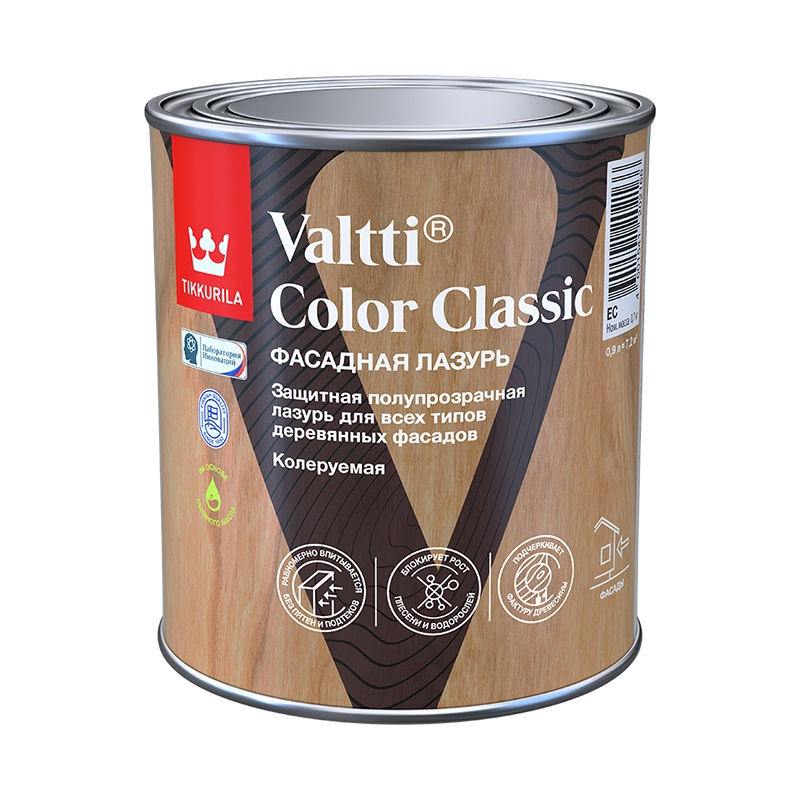 Антисептик Tikkurila Valtti Color Classic EC бесцветный (0,9 л)