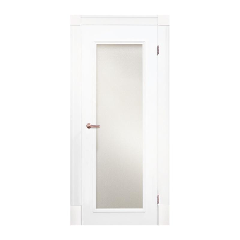 Полотно дверное Olovi Петербургские двери 1, со стеклом, белое, б/з (М10 945х2050 мм)