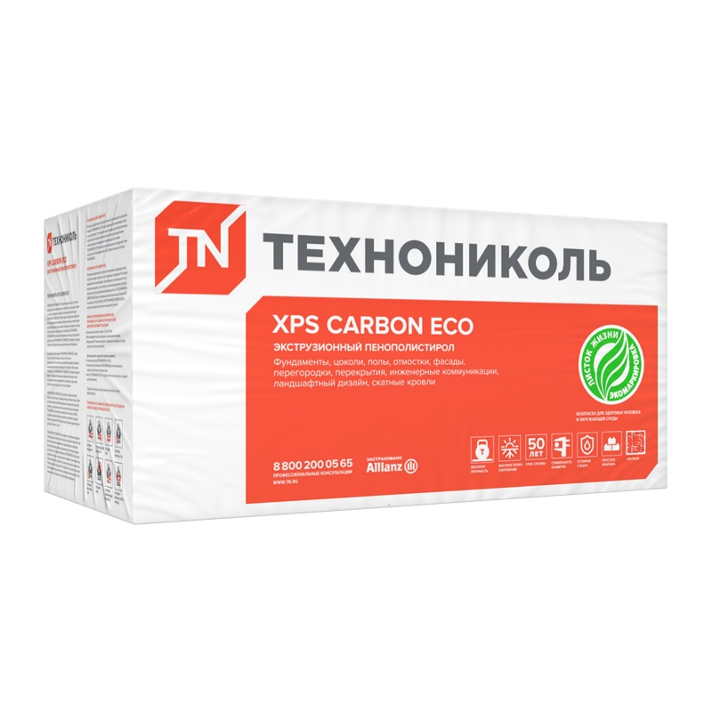 Пенополистирол экструдированный Технониколь XPS Carbon Eco 1180х580х100 мм, 4 шт