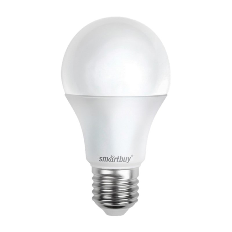 Лампа светодиодная Smartbuy LED E27, груша, 15Вт, 230В, 6000К, холодный свет