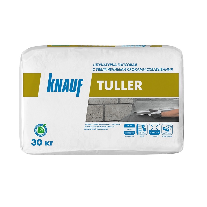 Штукатурка гипсовая Knauf Tuller эластичная для внутренних работ, 30 кг