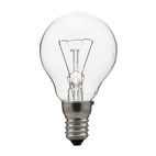 Лампа накаливания Е14, шар, 40Вт, 230В, прозрачная