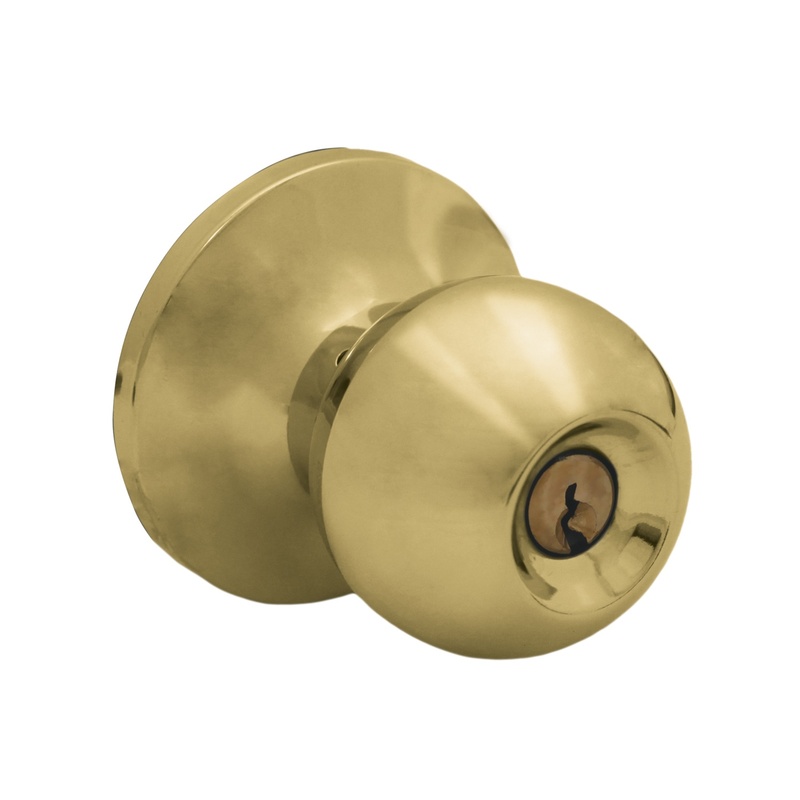 Защелка дверн. SCHLOSS 42012 KL-01 с ручк. шар ключ/фикс золото (30)