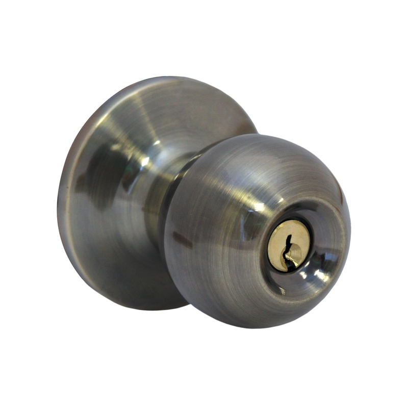 Защелка дверн. SCHLOSS 42014 KL-01 с ручк. шар ключ/фикс бронза (30)