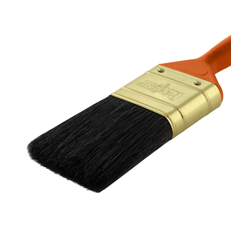 Кисть плоская ВАРЯГ 31222 черная щетина 35 мм