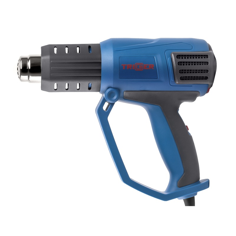 Фен строительный сетевой Trigger 20061, 2 кВт, 50-600°, 4 насадки, L кабеля=3 м, кейс