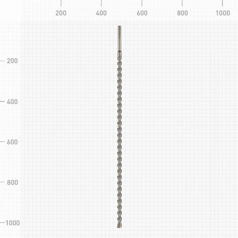 Бур Trigger 88010 SDS-Max (двойная спираль, 4 резца), 25х875/1000 мм
