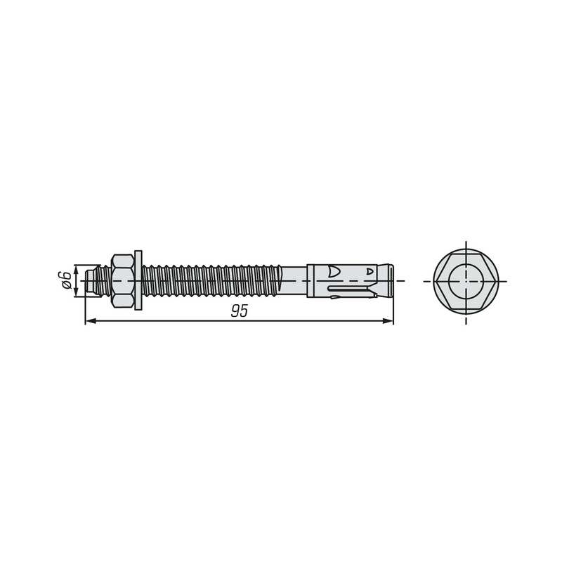 Анкер клиновой SWFS М6х95 (200 шт)