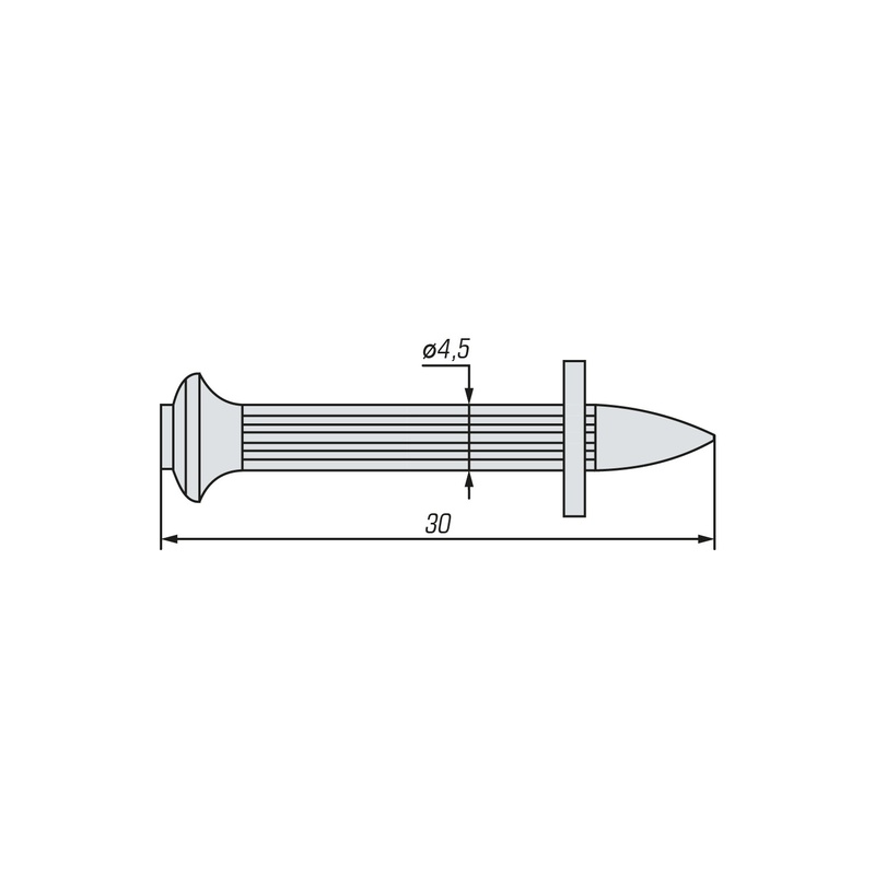 Дюбель-гвоздь монтажный SWFS 4,5х30 (20 кг)