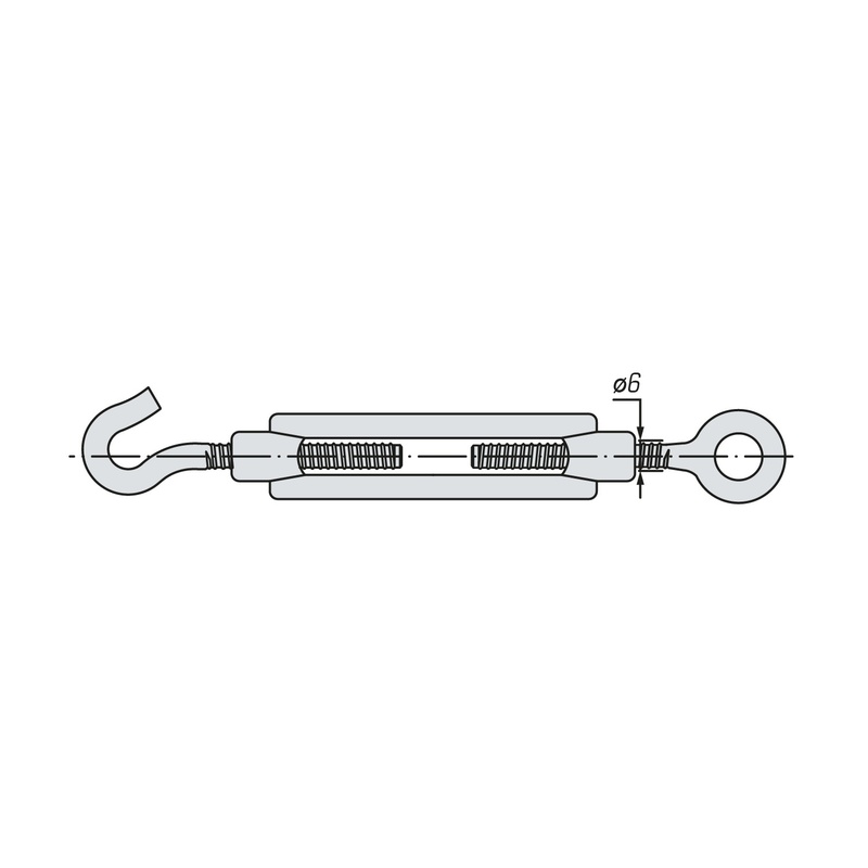 Талреп (крюк-кольцо) SWFS DIN1480 М6 (50 шт)