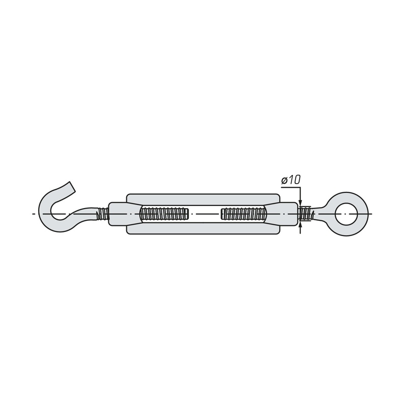 Талреп (крюк-кольцо) SWFS DIN1480 М10 (10 шт)