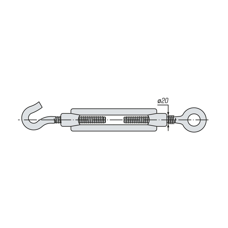 Талреп (крюк-кольцо) SWFS DIN1480 М20 (15 шт)