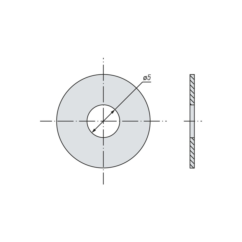 Шайба плоская увеличенная SWFS DIN9021 М5 (1 кг)