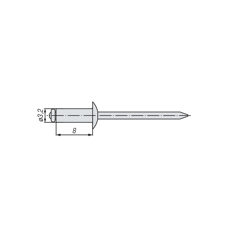 Заклепка вытяжная комбинированная SWFS 3,2х8 (1000 шт)