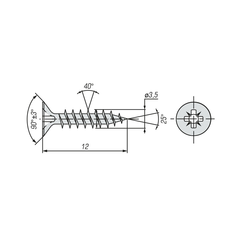 Саморез ШУЖ SWFS 3,5х12 (200 шт)