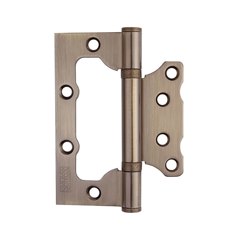 Петля накладная "бабочка" SCHLOSS 04014 д/двер без притвора 100x75x2.5 мм, бронза (10/50)
