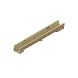 Лоток водоотводный Standartpark Basic DN100, 1000х140х100 мм, полимербетон 7030