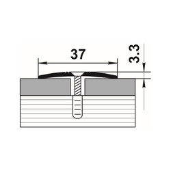 Порог стыкоперекрывающий Лука, золото (1,8 м х 37 мм)