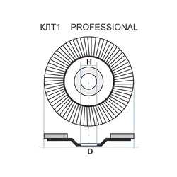 Диск лепестковый по металлу Луга Р40 115х22 мм