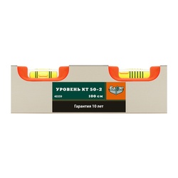 Уровень Варяг 40359 КТ 50-2 для измерения уклонов, 4 глазка, 1000 мм