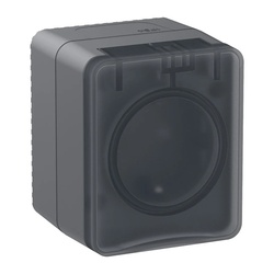 Розетка о/у Atlasdesign Profi ATN544045, 1 гнездо, с/з, з/ш и крышкой, IP54, антрацит