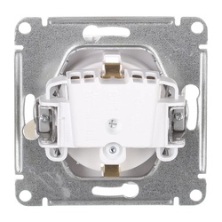 Розетка с/у Atlasdesign ATN000145, 1 гнездо, с/з, з/ш, белая