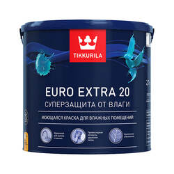 Краска для влажных помещений Tikkurila/Tikkivala Euro Extra 20 С полуматовая (2,7 л)