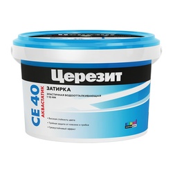 Затирка эластичная противогрибковая Церезит CE 40 бирюза, 2 кг