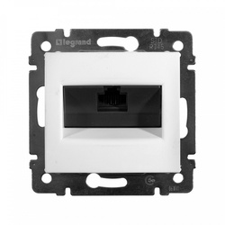 Розетка компьютерная RJ-45 с/у Valena 694286, 1 гнездо, белая