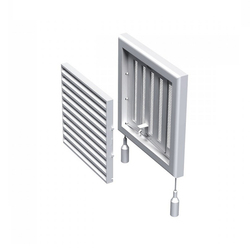 Решетка разъемная Vents 154х154 мм МВ100Рс, с москит. сеткой, пластик