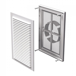 Решетка Vents 251х182 мм МВ125ВДс, фл. 100/150 мм, с москит. сеткой