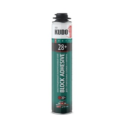 Клей-пена полиуретановый для строительных блоков Kudo Proff 28+, всесезонный (1 л)